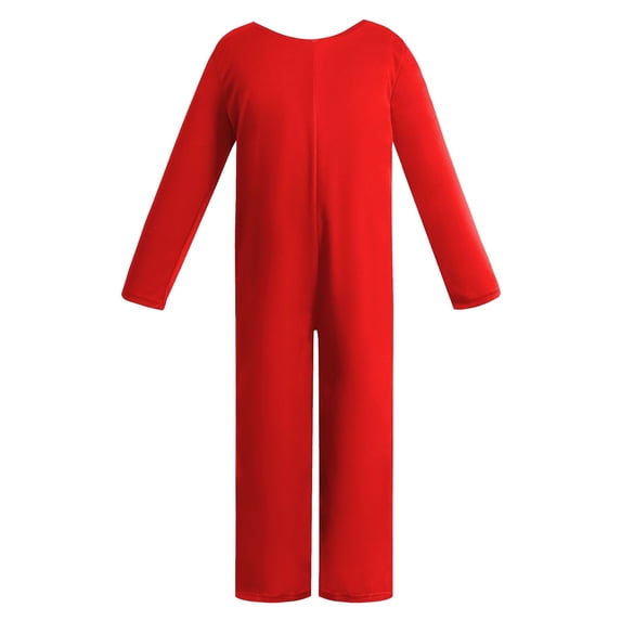 Kids Bodysuit Long Sleeve Round Neck Full Length Leg One Piece Bodysuit ...