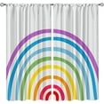 thumbnail image 1 of Kids Boho Rainbow Curtains for Baby Girls Boys Bedroom Decor, Cute Cartoon Colorful Vintage Rod Pocket Window Drapes Fabric 2 Panels, Washable Window Treatments for Nursery Playroom-W42xL54in, 1 of 6