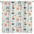 thumbnail image 1 of Kids Boho Rainbow Curtains Boys Girls Bedroom Window Shade Cartoon Fantasy Rainbow Clouds Flowers Printed Living Room Playroom Nursery Rod Pocket Blackout Drapes 42x54in, 1 of 6