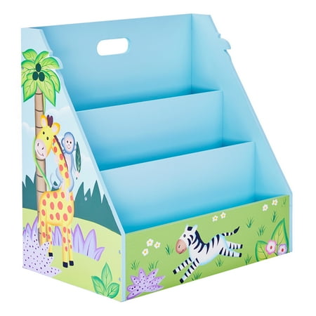 Kids Bookcase Childrens Magazine Rack Tidy Sunny Safari Fantasy Fields TD-13141A