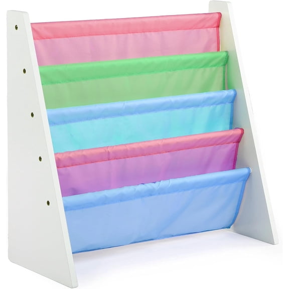 Kids Bookshelf, 4-Tier Front-Facing Book Display Organizer, Toddler Bookcase for Playroom, Bedroom & Reading Corner