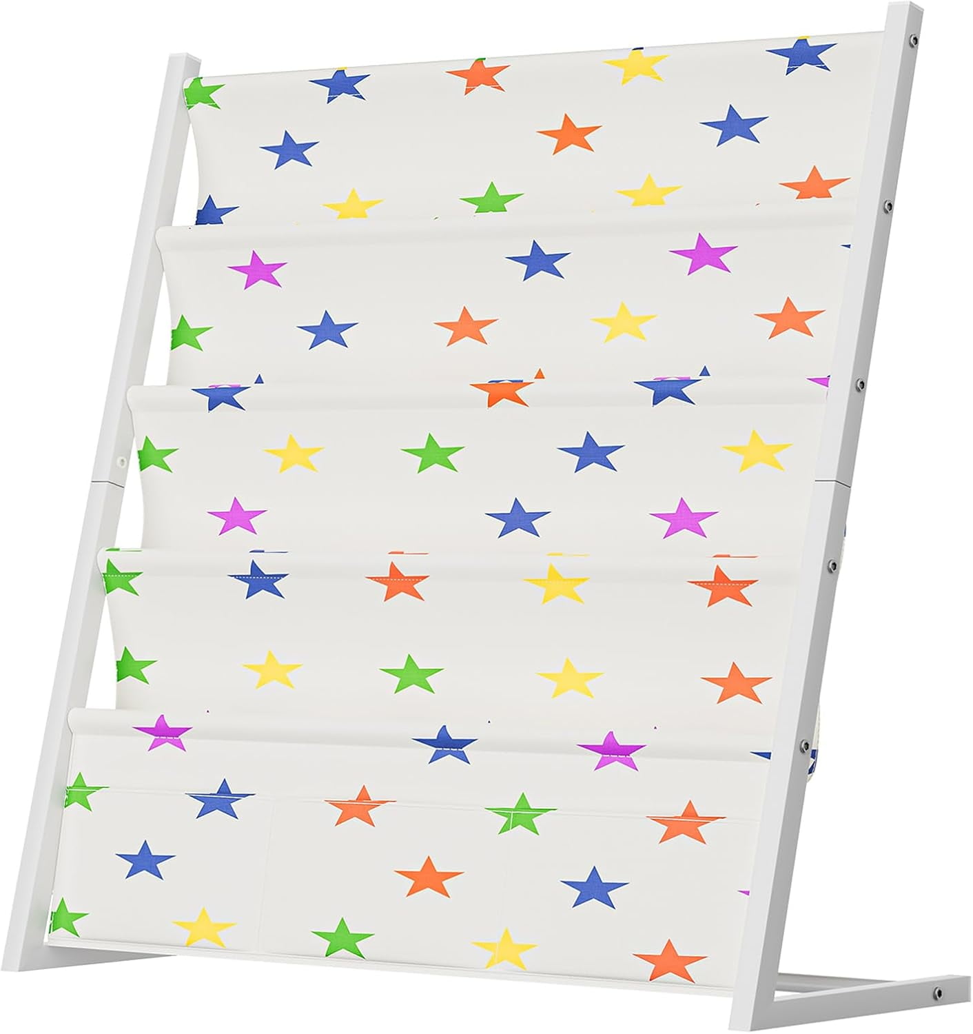 Kids Bookshelf Book Rack Storage, Metal Book Rack Organizer Bookcase ...