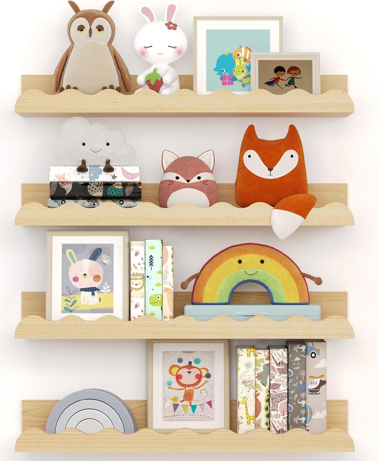 Nursery Shelf UTEX Floating Nursery Book Shelves Set Of 3, Baby