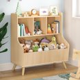 Kids Bookshelf and Toy Storage 3Tier Wooden Bookcase Baby Book and Toy