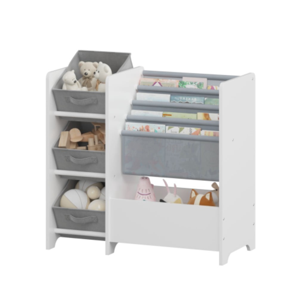 Kids Bookshelf and Toy Storage Organizer, 4-Tier Children's Bookcase