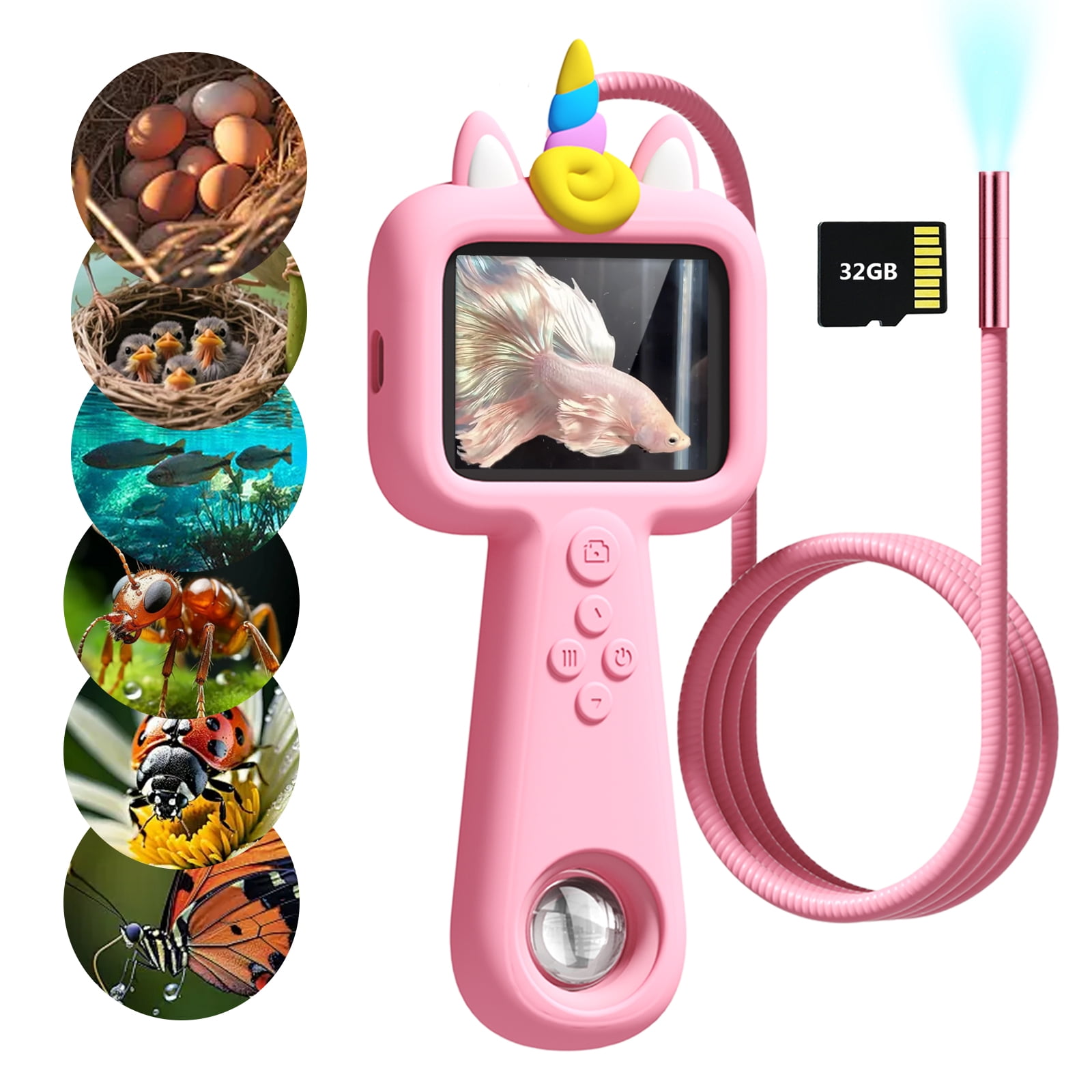 Kids Borescope Inspection Camera with Light | STEM Educational Toy for Outdoor Exploration | Birthday Gift for Boys & Girls Ages 4-12