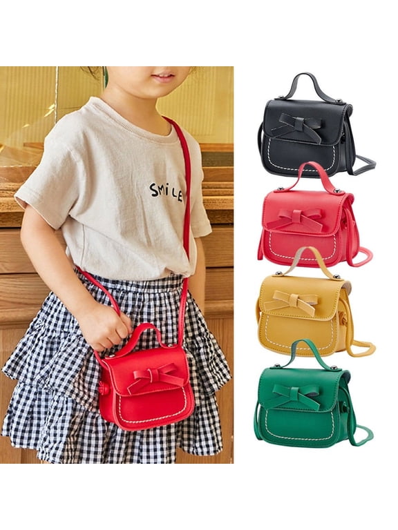 Kids Bow Bag Girls Mini Lovely Cute Baby Purses Children Handbags Shoulder Bags