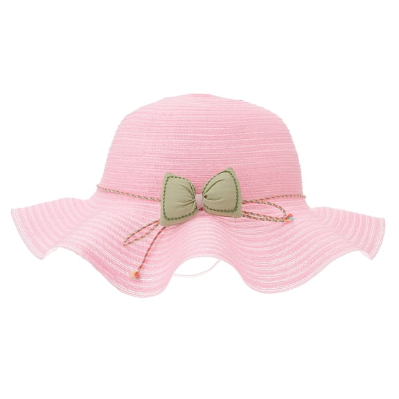 Kids Bowknot Wide Sun Hat UV Protection for Outdoor Travel