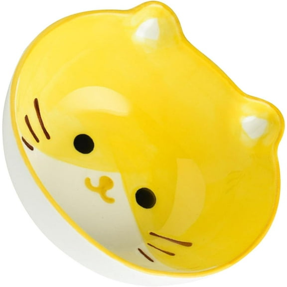 Kids Bowl Ceramic Cute Cartoon Animal Shape Rice Bowls Reusable Dinner Tableware Suitable for Serving Soup Cereal Pasta Ice Cream (Cat)