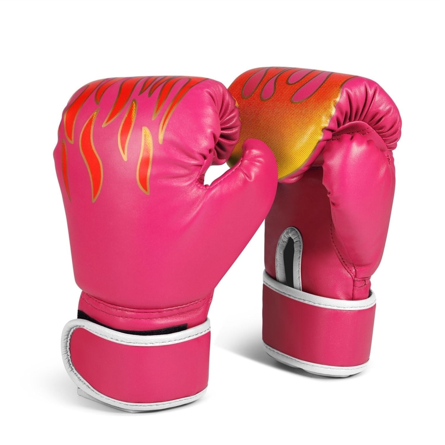 Kids Boxing Gloves For 3 to 8 Years, 4 oz Fire Pink Boxing Gloves for Children Sparring Youth Boxing Gloves Junior Training Mitts Punching Bag Gloves for KickBoxing, MMA, Muay Thai, Training