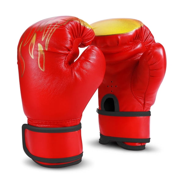 Kids Boxing Gloves For 3 to 8 Years, 4 oz Fire Red Boxing Gloves for Children Sparring Youth Boxing Gloves Junior Training Mitts Punching Bag Gloves for KickBoxing, MMA, Muay Thai, Training