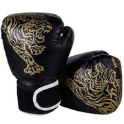 Kids Boxing Gloves Adult Kickboxing Punching Bag Training Sparring Thai caseing Thai Mma black 25x17cm