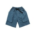 thumbnail image 1 of Kids Boy Cargo Shorts Loose Casual Elastic Waist Outdoor Shorts with Pocket Boy Outfits 9-10 Years Boys Clothes, 1 of 5