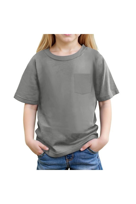 Kids Boy Clothes Casual Short Sleeve Shirts Boys Grey Tees Baseball Tops Boys Clothes 11-12 Years