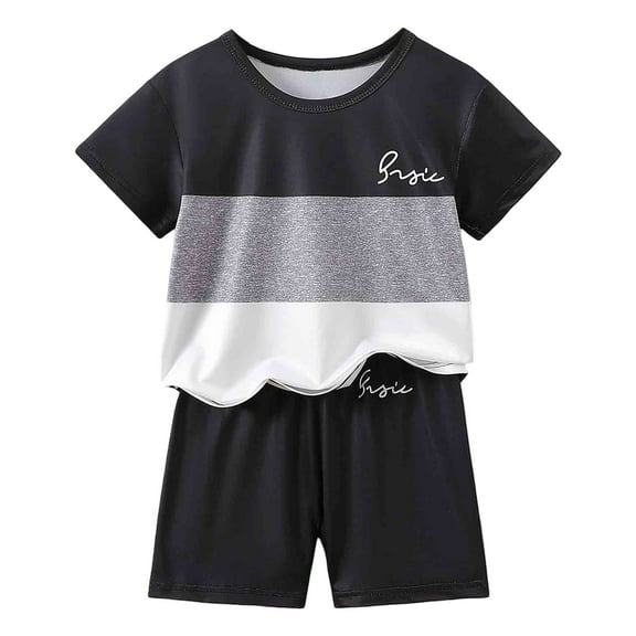 Kids Boy Clothes Colorful Short Sleeve T-Shirt Tops Casual Shorts Pullover Baby Boy Summer Clothes Boys Clothes 3-4 Years Cute&nbsp;Boy&nbsp;Clothing