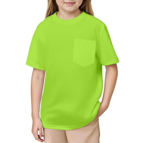 Kids Boy Clothes Soft Toddler Boy Short Sleeve Shirt Light Green T-Shirts Casual Tees 11-12 Years Boy Clothes