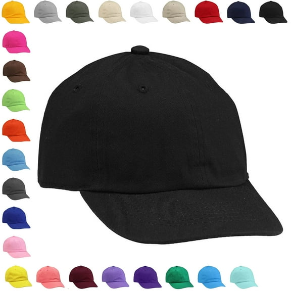 Falari Boy & Girl Baseball Cap Kids Hat Soft Cotton Adjustable Size for 2-5 Years Black