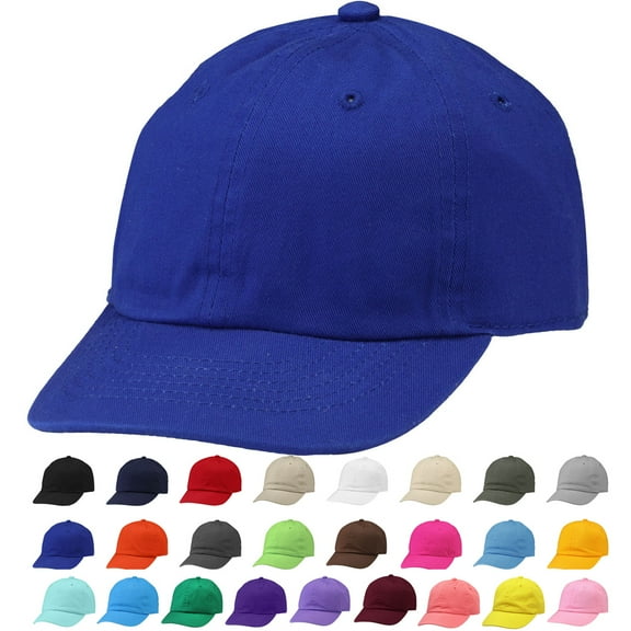 Kids Boy Girl Baseball Cap Hat Soft Cotton Lightweight Adjustable Size for 6-9 Years Royal