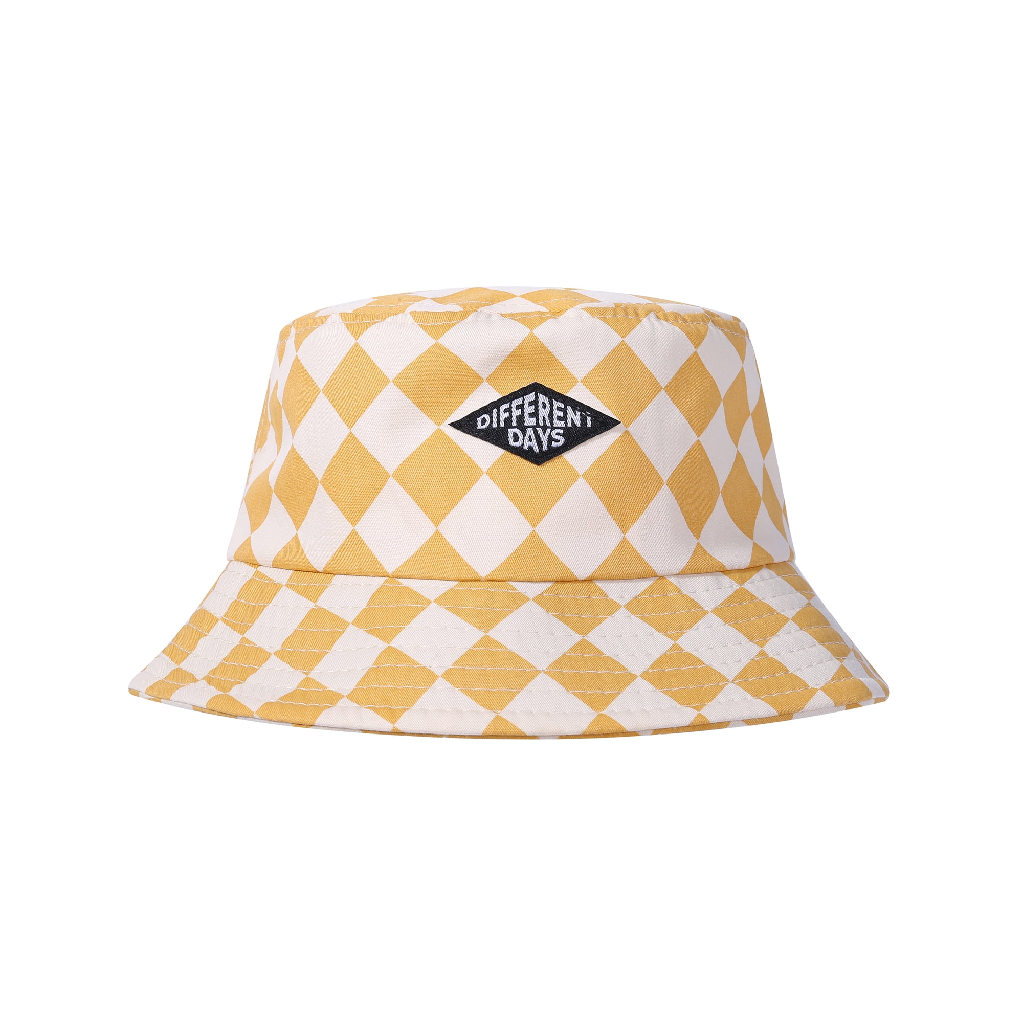 Kids Boy Girl Bucket Hat Wide Brim Checkerboard Beach Sun Fisherman Caps  for Toddler Summer Outdoor Seaside