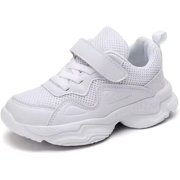 Kids Boy Girl PU Leather Casual Sneakers for Sport Walking Running School