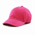 thumbnail image 1 of Kids Boy Girl Washed Cotton and Denim UV Protection Adjustable Plain Baseball Cap Hat(2-5 yrs, Hot Pink), 1 of 1