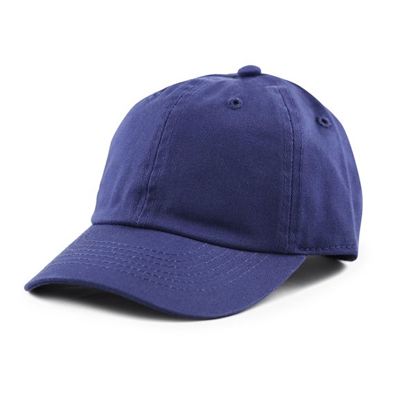 Kids Boy Girl Washed Cotton and Denim UV Protection Adjustable Plain Baseball Cap Hat(2-5 yrs, Royal blue)