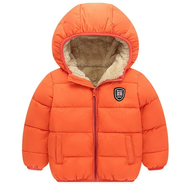 Kids Boy Girl Winter Down Coat Thick Warm Hoodie Jacket Windproof Outwear