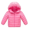 thumbnail image 1 of Kids Boy Girl Winter Hooded Puffer Jackets Coats Light Weight Padded Outerwear Pink 4 Years, 1 of 2