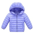 thumbnail image 1 of Kids Boy Girl Winter Hooded Puffer Jackets Coats Light Weight Padded Outerwear Sky Blue 2 Years, 1 of 2