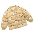 thumbnail image 1 of Kids Boy Girl Winter Puffer Jackets Coats Light Weight Padded Outerwear Khaki 3 Years, 1 of 2
