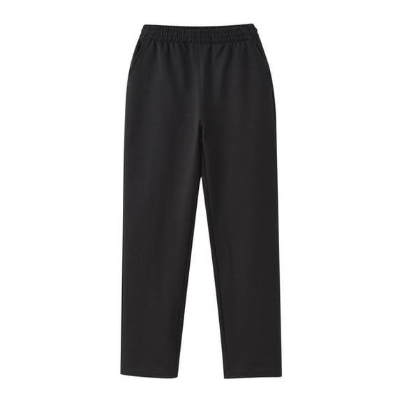 Kids Boy Girls School Uniform Pants Stretch Cotton Chino Navy Khaki Trousers Black 3-4 Years