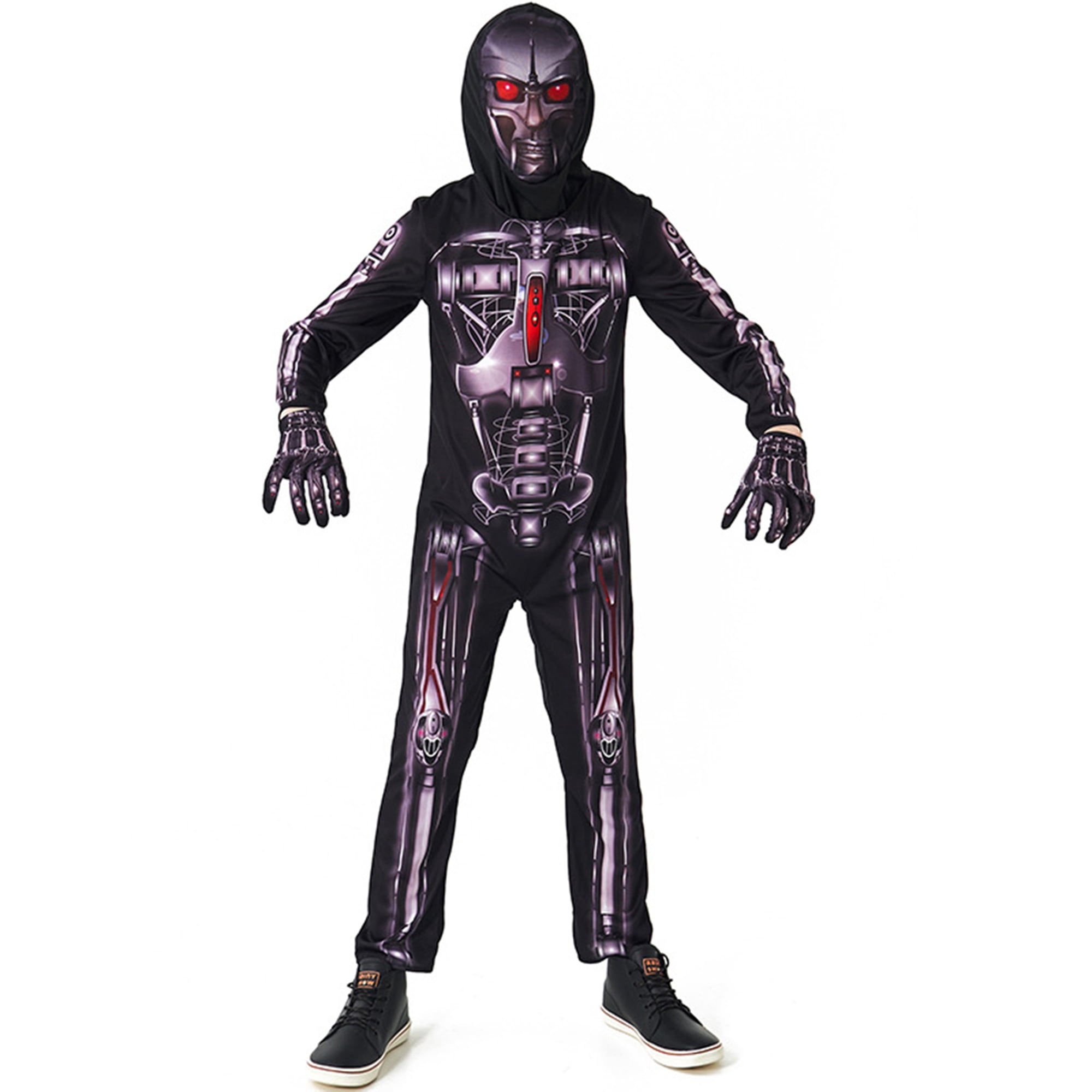 Kids Boy Halloween Costumes Long Sleeve Cyberpunk Robot Warrior Cosplay