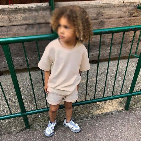 Kids Boy Outfit Set Solid Short Sleeve Shirt Short Sets Pullover Summer Outfit Baby Boys Clothes 3-4 Years Cute Boy Clothing