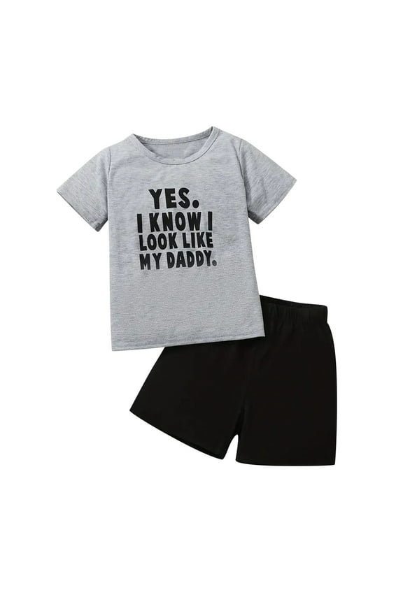 Kids Boy Clothes Solid Short Sleeve Shirt Tee Shorts Set Pullover Summer Outfit Clothes For Toddler Boys 9-10 Years Cute Boy Clothing
