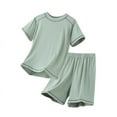 thumbnail image 1 of Kids Boy Outfit Set Solid T Shirts + Shorts Set Pullover Baby Summer Clothes Little Brother Newborn Outfit 3-4 Years Cute&nbsp;Boy&nbsp;Clothing, 1 of 5