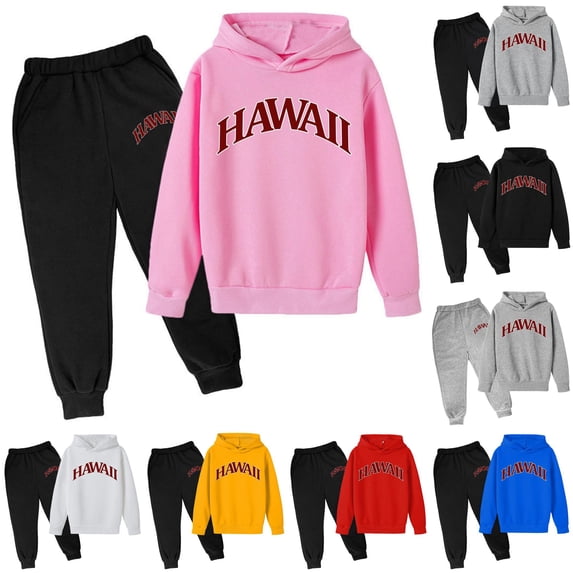 Kids Boy Outfit Sets Two Piece Long Sleeve And Pants Hoodies And Sweatpants Loose Fall Outfit Boys Size 5-6 Years Clothes