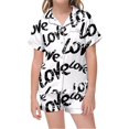 thumbnail image 1 of Kids Boy Pajamas Set Love Crewneck Top Trousers Girls Casual Pajamas Set Pajamas For Girls 8-9 Years Cute&nbsp;Boy Girl&nbsp;Clothing, 1 of 6