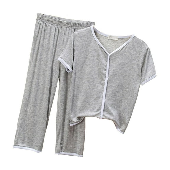 Kids Boy Pajamas Set Solid Color Girls Button Down Pajamas Set Toddler Girl Sleepwear Girls Silky Pajamas Size 5-6 Years Cute&nbsp;Boy Girl&nbsp;Clothing