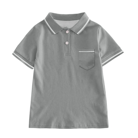 Kids Boy' Polo Shirt Dark Gray Polo Shirt Boys Summer Shirt Boy Short Sleeve Shirt Shirts for Boys 11-12 Years