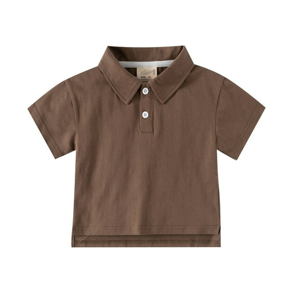 Kids Boy Polo Shirts Coffee Tshirt Boys Fashion Shirts Boy Short Sleeve Shirt Shirts for Boys 8-10 Years