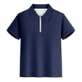 thumbnail image 1 of Kids Boy' Polo Shirts Navy Collar Shirt Casual Blouse Tops Pullover Short Sleeve Polo Boys Polo Shirts Size 11-12 Years, 1 of 4