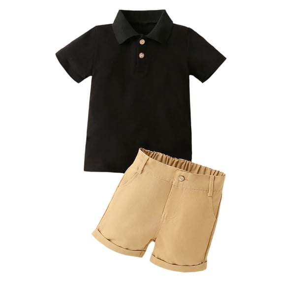 Kids Boy'S Clothing Solid Short Sleeve T-Shirt Tops Casual Shorts Pullover Summer Baby Boy Clothes Baby Boy Clothes 4-5 Years Cute Boy Clothing