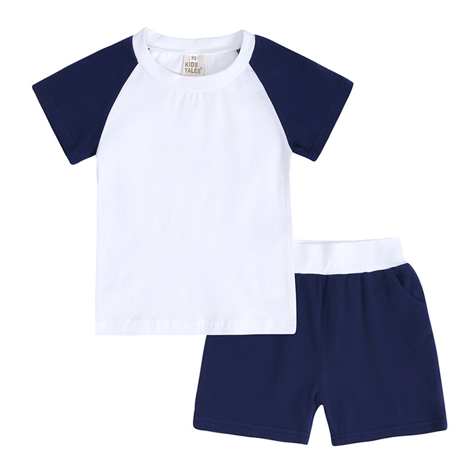 Baby Boy Summer Clothes Retro Country Tractor T-Shirt & Shorts Set - Excavator Outfit