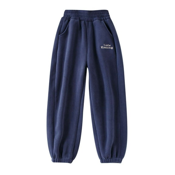 Kids Boy Sweatpants Elastic Waist Joggers with Pockets Solid Pants Youth Sweatpants Pants for Teens 4-5 Years