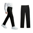 thumbnail image 1 of Kids Boy Uniform Pants Pull On Chino Pants With Pockets Straight Pants Black Uniform Pants Back To School Outfits Kids Boys Clothes 9-10 Years, 1 of 8