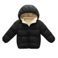 thumbnail image 1 of Kids Boy Velvet Warm Jacket with Hooded Outerwear for Boys 2-6 Y, 1 of 5