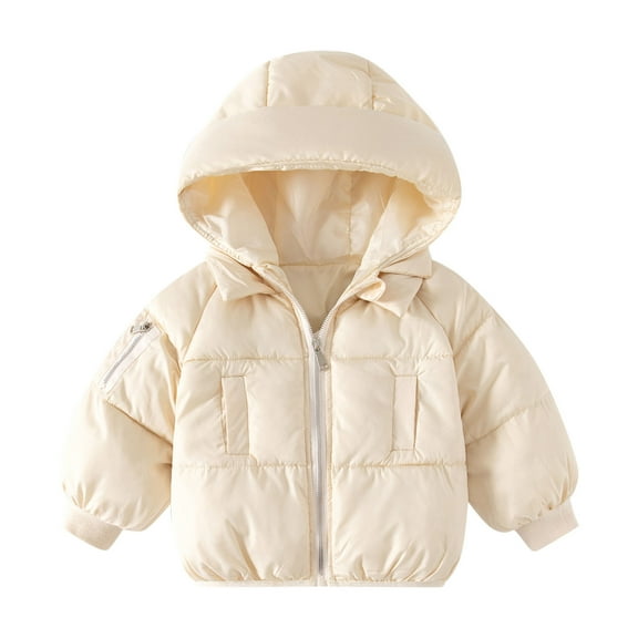 Kids Boy Winter Coat,Boys Puffer Jacket with Pocket Zipper Winter Hoodies Coat Long Sleeve Windproof Toddler Puffer Jacket Boys Size 3-4 Years Winter Coat