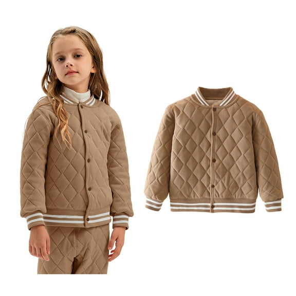 Kids Boy Winter Coat,Puffer Coat Boys Button Down Jacket Brown Jacket Solid Color Long Sleeve Kids Down Jacket Boys Coats Size 8-10 Years