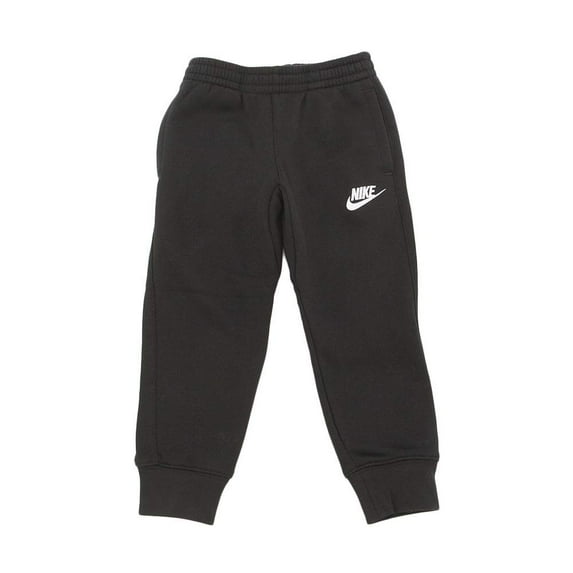 Kids Boy's Club Fleece Rib Cuff Pants (Little Kids) 5 Black