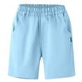 thumbnail image 1 of Kids Boy's Summer Light Blue Breathable Boys School Uniform Pants Girl Summer Clothes 7-8 Years, 1 of 6